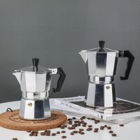 Cafetière italienne en aluminium pour la maison, très vendue, de haute qualité, résistante à la chaleur, avec poignée anti-brûlure, Moka Pot