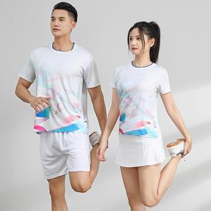 Custom OEM Unisex Dagelijkse Sportkleding T-shirt Vochtregulerend Lichtgewicht Trainings Badminton Tennis Shirt voor Sportactiviteiten - Product Image 5