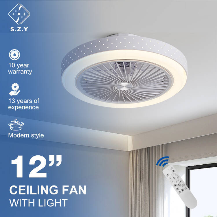 Good Quality Dimmable Office DC Motor Fan Lights Remote Control Led Indoor Ceiling Fan Lamps