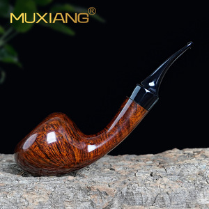 MUXIANG Briar Wood Pipe Free Style Smooth Apple Shape 3mm Tobacco Pipe For Smoking - Product Image 3