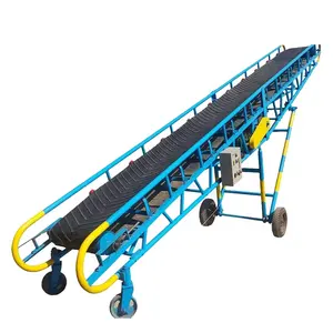 Movable Sand Belt Conveyor System Portable Aggregate Conveyor Soil Powder Belt Conveyor For Truck Loading Unloading