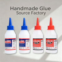 Colle liquide blanche et transparente non toxique de 125 ml, multi-usages, pour l'école, l'artisanat, le papier, le bois, le tissu, la fabrication de slime DIY