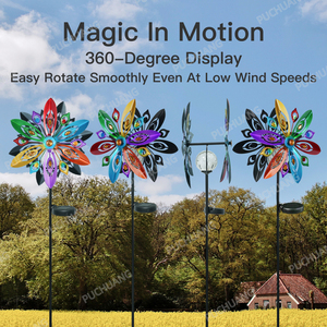 Spinner <span class=keywords><strong>de</strong></span> viento Solar para exteriores, Estaca <span class=keywords><strong>de</strong></span> Metal, hilanderos para <span class=keywords><strong>jardín</strong></span>, recogedor <span class=keywords><strong>de</strong></span> viento, <span class=keywords><strong>molinos</strong></span> <span class=keywords><strong>de</strong></span> viento, césped, Patio, decoración <span class=keywords><strong>de</strong></span> granja - Product Image 6