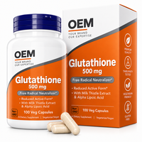 Complément Alimentaire Personnalisé OEM ODM Marque Privée : Capsules de Glutathion Végétariennes, Complément Alimentaire Personnalisé, Emballage Personnalisé, Chardon-Marie 500mg