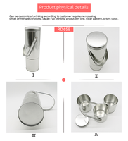 Boîte de rangement métallique empilable multicouche en fer blanc, portable et compartimentée, pour l'emballage classé de bonbons, biscuits et snacks