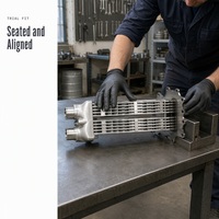 Kit d'insertion de refroidisseur EGR (Recirculation des Gaz d'Échappement) pour Navistar MaxxForce 2513209C91 – Pièce de Remplacement