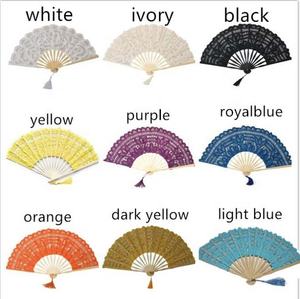 Abanico <span class=keywords><strong>de</strong></span> Encaje Blanco Retro Vintage Elegante <span class=keywords><strong>para</strong></span> Mujer, Abanico <span class=keywords><strong>de</strong></span> Boda <span class=keywords><strong>de</strong></span> Bambú y <span class=keywords><strong>Algodón</strong></span> Hecho a Mano con Decoración Pintada - Product Image 5