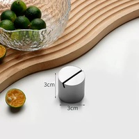 Porte-numéro de table cylindrique en acier inoxydable 304, mini support rond pour cartes, présentoir de menu pour restaurant, buffet, mariage, porte-étiquette nominative
