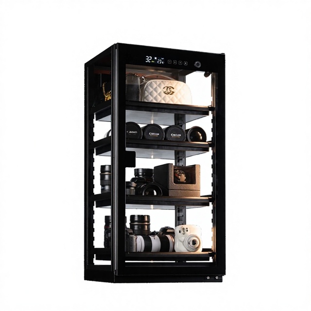 Airmate Fingerprint Lock Moisture-proof Box Transparent Digital Sealed Photography Tea Storage Large DSLR Lens Drying
