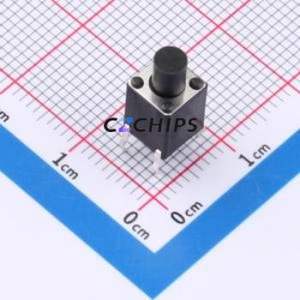 TP13012612 Tactile Switch Through hole Component (THT),6x6mm Switch Single Pole Single Throw Round Button 2.6N Through Hole - Product Image 1