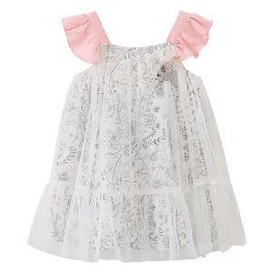 Made In China Guangzhou Children Clothes Beautiful Flower Ruffle Kids Girl'S Party Dress From Online Wholesale Shop