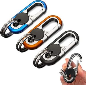 Meilleure Vente Porte-clés de Voiture Premium en Alliage de Zinc Anti-Rayures Durable Support de Clés Personnalisé Clips Métalliques pour Clés de Voiture Cadeau Homme Prêt à Expédier - Product Image 1