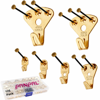 Kit de suspension d'images robuste de 125 pièces avec clous pour cloisons sèches, bois, toiles et décoration intérieure, capacité de 10 à 100 lb