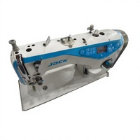 Machine à coudre industrielle à entraînement direct JACK A5 d'occasion à point noué entièrement automatique avec coupe-fil, aiguille unique pour vêtements