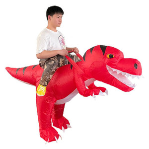 Mới màu xanh lá cây dành cho người lớn trẻ em cưỡi khủng long phù hợp với Inflatable hài hước động vật gắn kết Prop spitty-headed Tyrannosaurus Rex - Product Image 2