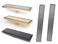 Grille de drain de sol carrée anti-odeur, insert pour carrelage, couvercle de drain, filtre, brossé, écologique, cuisine, salle de bain, douche, drain en laiton, déchets