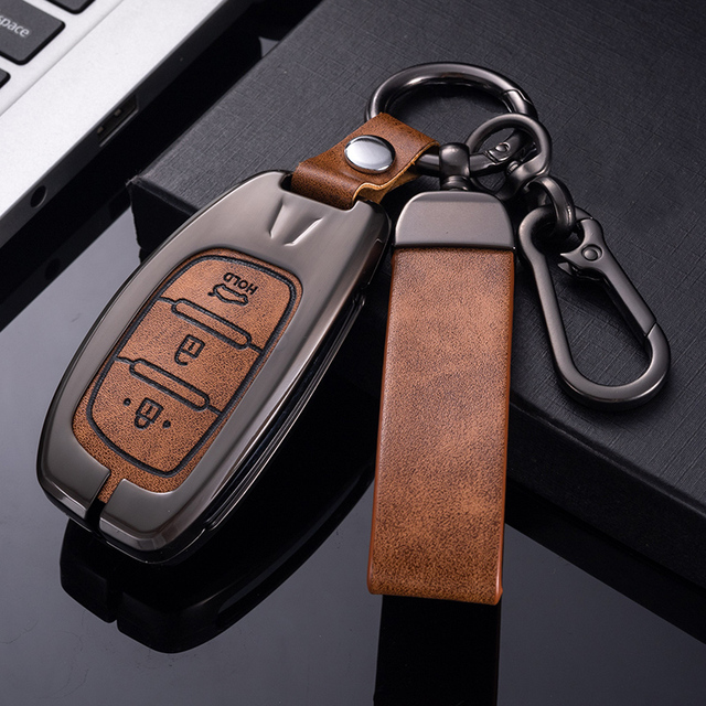 Metal Zinc Alloy Material Car Key Fob Cover for Hyundai I30 Getz Sonata Staria Key Bag Car Key Case Holder Accessory Pouch