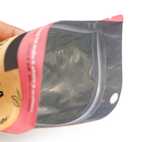 Sacs d'emballage en papier kraft avec fenêtre, personnalisables avec logo, en PVC de qualité alimentaire, à fermeture éclair, à fond plat