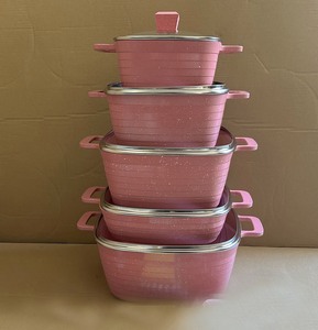 Ensemble de casseroles carrées <span class=keywords><strong>en</strong></span> aluminium robuste, 10 pièces, 20-32 cm, grande capacité, avec <span class=keywords><strong>faitout</strong></span> de 28 cm, durable, antiadhésif, ustensiles de cuisine - Product Image 1