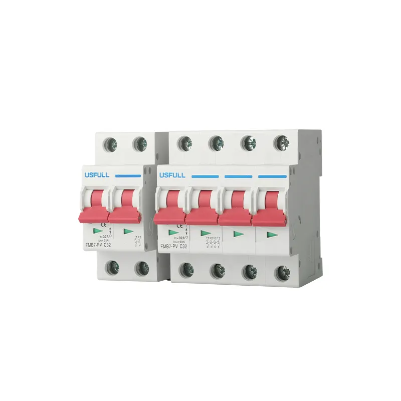 USFULL DC breaker MCB circuit protection mini disjutor FMB7-PV 500V 1000V 2P 4P 25A 32A 45A 63A