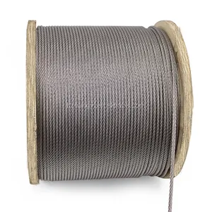 Fuerte resistencia a la corrosión 304 316 alambre de acero inoxidable 2mm 3mm 4mm cuerda de alambre de acero inoxidable