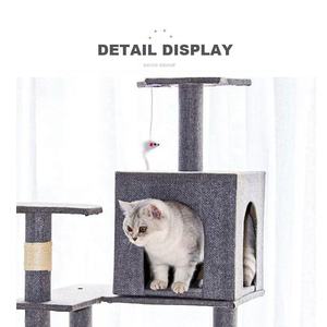 Kinghon High Quality Modern Cat Tree Tower <b>Large</b> Cats Condo Tree Play Furniture Scratcher Cat Climbing <b>Frame</b> Tree - Product Image 6