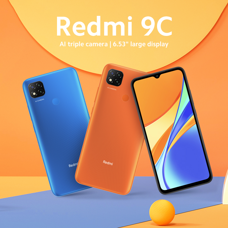 Смартфон Xiaomi Redmi 9C, 2 + 32 ГБ, 5000 мАч, Helio G35, 6,53 дюйма, 13 МП