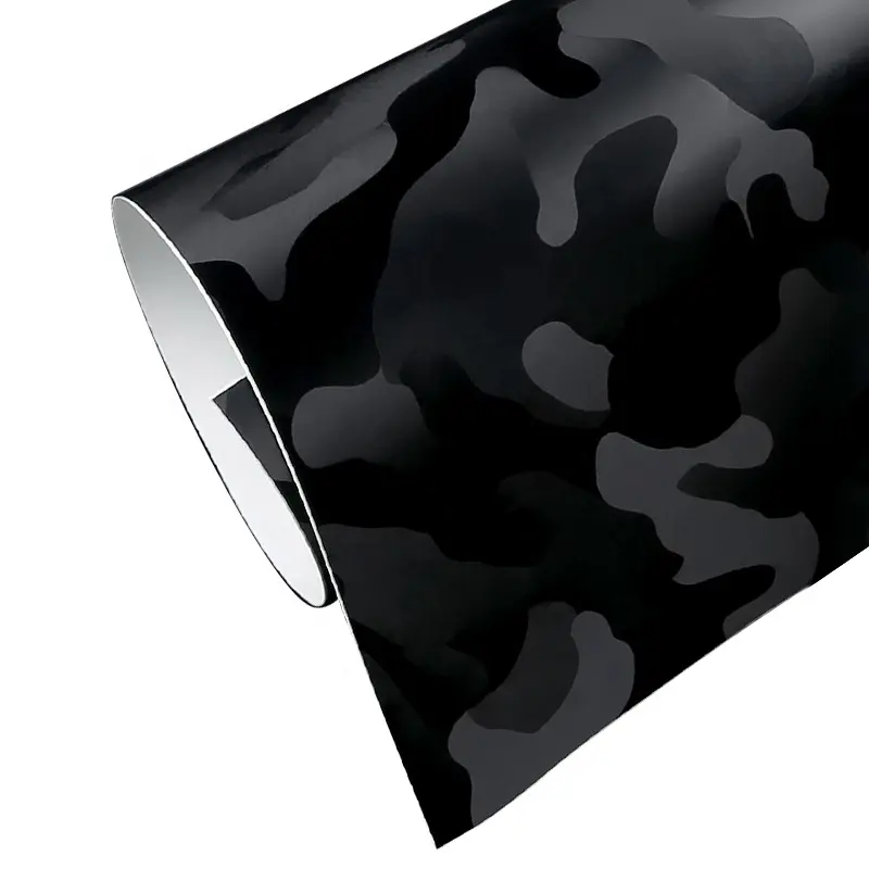 3D hayalet karbon siyah vinil sıcak satış desen kullanımı araba vücut dekorasyon filmi vinil yapışkan araba sarma