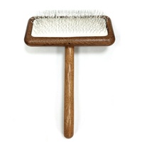 Produit de nettoyage et toilettage chien animal Peigne anti poils pour animal chat bois Brosse à épingles pour chien