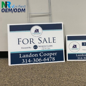 Wholesale Custom UV Printed 4mm Thick PP Material Yard Signs <b>Waterproof</b> Advertising <b>Sheets</b> with H Stake Cut to Size - Product Image 1