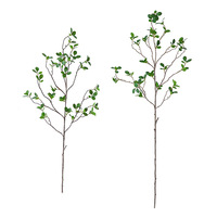 Branche de Ficus Vert Réaliste, Feuilles d'Arbre Banyan Artificielles pour Centre de Table de Mariage, Décoration Intérieure et Aménagement Paysager