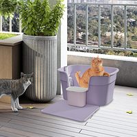 Litière pour chat portable de grande taille à ouverture supérieure, directement de l'usine, pour chats de petite et moyenne taille