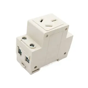 Latest product high density plastic material tri-flat 16A socket breaker smart circuit breaker metering soutlet