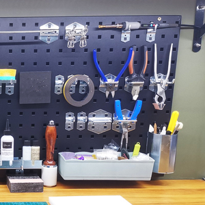 Pan Type Square Hole Perforated Board Wall Hooks For Tools Pliers Display Rack Mounting Hardware - Product Image 4