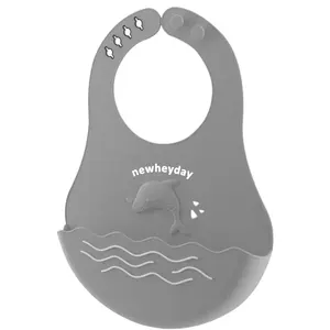 Waterproof Training Bibs Tales Sports Snack Polyester Heart Silicone Full Eating Cartoon Baby Kids Silicon Bib