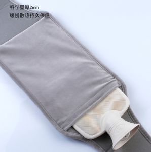 Bouillotte avec housse en fausse fourrure de lapin, ceinture chauffante pour la taille, chauffe-mains, pieds et ventre pour l'hiver, sac à eau chaude en PVC - Product Image 5