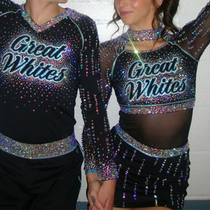 Tenues de <span class=keywords><strong>cheerleading</strong></span> pour compétition All Star, noires et brillantes, pour filles, vêtements d'entraînement de <span class=keywords><strong>cheerleading</strong></span> - Product Image 1