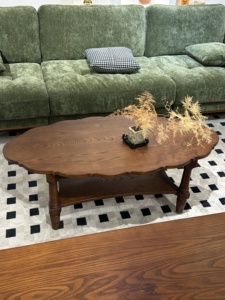 Muebles de Salón, Mesa Auxiliar de Madera Maciza Estilo Retro Vintage, Nueva Mesa de Té de Madera Retro, Mesas de Centro Elegantes para el Hogar - Product Image 2