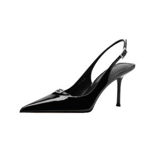 2025 produttori di <span class=keywords><strong>tacchi</strong></span> personalizzati di alta qualità fatti a mano nero <span class=keywords><strong>argento</strong></span> bianco vera pelle sandali <span class=keywords><strong>tacchi</strong></span> alti - Product Image 2