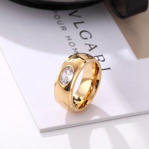 Classic Stainless Steel Women's Adjustable <b>Finger</b> <b>Ring</b> with Antique Gold Plating - Product Image 3