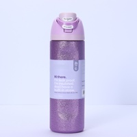 Gobelet de voyage isotherme à double paroi en acier inoxydable de 24 oz, anti-fuite, sans BPA, écologique, avec paille rabattable, pour blocs de couleur