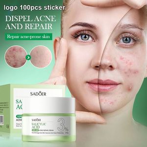Crème visage à l'acide salicylique Sadoer, marque privée, pour éliminer les boutons, réparer la peau, resserrer les pores, soin du visage pour <span class=keywords><strong>peaux</strong></span> <span class=keywords><strong>grasses</strong></span> - Product Image 1