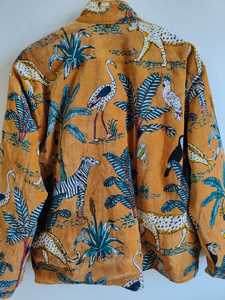 Veste en velours imprimé moutarde, manteau en velours bohème matelassé, robe de demoiselle d'honneur, veste en velours faite à la main, manteau en velours matelassé, veste hippie - Product Image 5