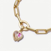 Pendentifs en cuivre plaqué or 14 carats, pierres de naissance des 12 mois, lettres, chiffres, motifs floraux, accessoires pour bracelets DIY, vente chaude