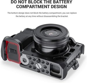 กรงขนาดเล็กสำหรับกล้อง <span class=keywords><strong>Sony</strong></span> <span class=keywords><strong>Alpha</strong></span> <span class=keywords><strong>A6600</strong></span>/กล้องไม่มีกระจก6600รุ่น ILCE CCS2493ฐานติดตั้งรองเท้าเย็น - Product Image 5