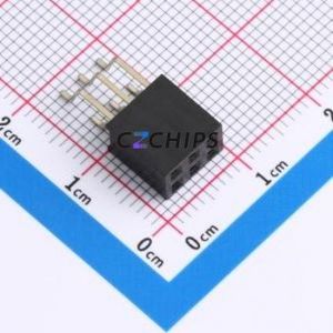 HX PM2.54-2x3P WT Pin Socket SMD,P=2.54mm,Horizontal Mount Connector ( Jack Structure: 2x3P )( Pitch: 2.54mm )( Row Spacing: - Product Image 1