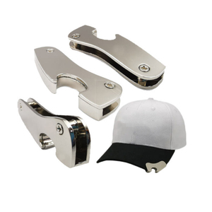 Abridor de Botellas Promocional de Aleación de Zinc Plateado para Gorras - Abridor de Gorras de Béisbol con Logotipo, Regalos Corporativos, Eventos y Bares - Product Image 1