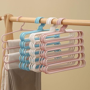 Multi Layer Swing Pant Rack 5 Tier Vertical <b>Storage</b> Space Saving Hanger For <b>Clothes</b> Wardrobe Organization - Product Image 4