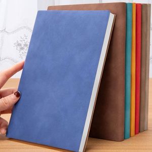 Nouveau carnet de notes vintage en cuir de mouton format A5, couverture rigide, 100 feuilles, lot mixte multicolore, impression personnalisée, reliure cousue - Product Image 4