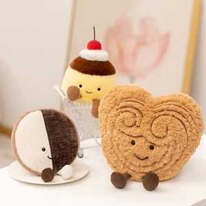 Serie de postres de té de la tarde juguetes de <span class=keywords><strong>peluche</strong></span> postre simulado pudín y galletas juguetes de <span class=keywords><strong>peluche</strong></span> accesorios de juego - Product Image 3